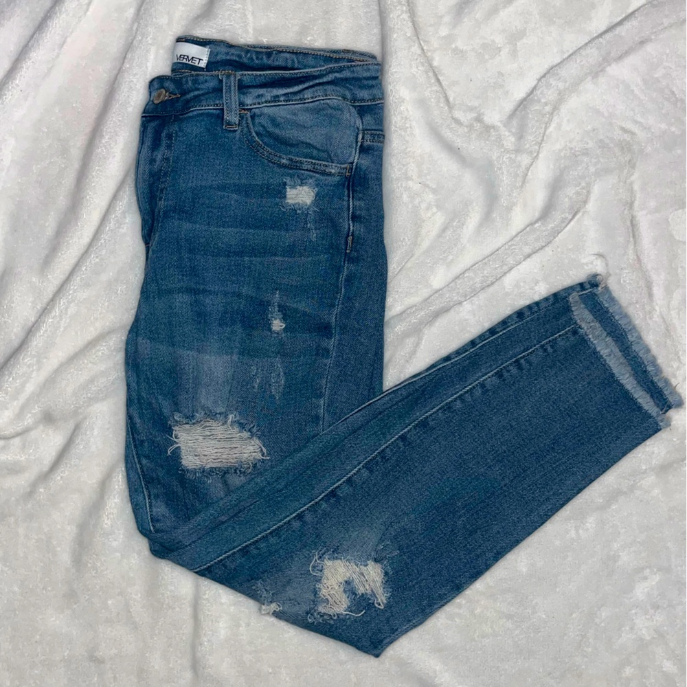 Vervet By Flying Monkey Denim High Rise Straight Leg Jeans
